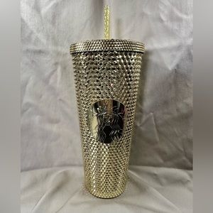 BNWT Starbucks Gold Chrome Venti Tumbler